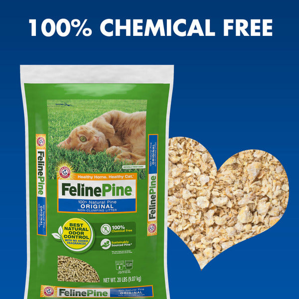 100% Natural Litter -  Cat - (Feline Pine) - (20 lb bag) - (While Supplies Last)