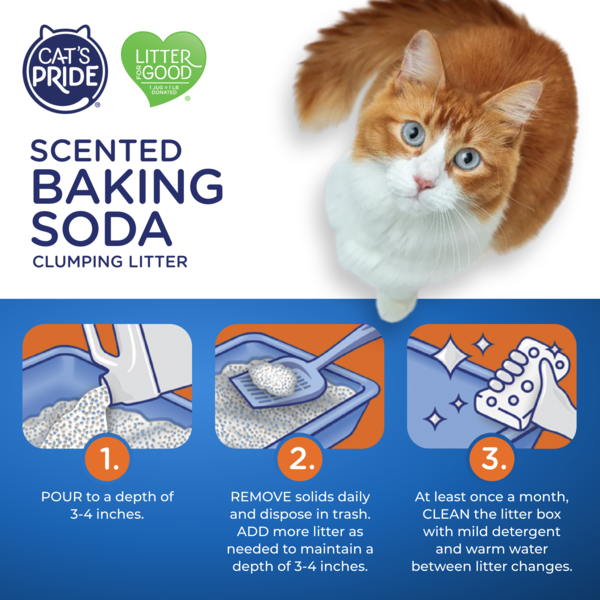 Lightweight Unscented Clumping Litter with Baking Soda - Cat's Pride Litter