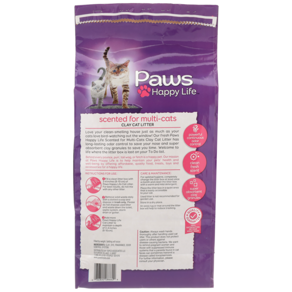 Paws Happy Life Unscented Clay Multi-Cat Litter - (While Supplies Last)