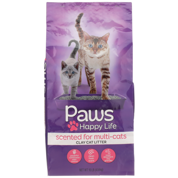 Paws Happy Life Unscented Clay Multi-Cat Litter - (While Supplies Last)