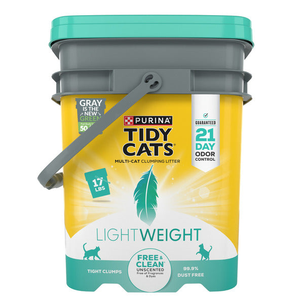 Low Dust, Clumping Litter, Lightweight Free & Clean Unscented - Multi Cats - (Purina Tidy Cat) - (While Supplies Last)
