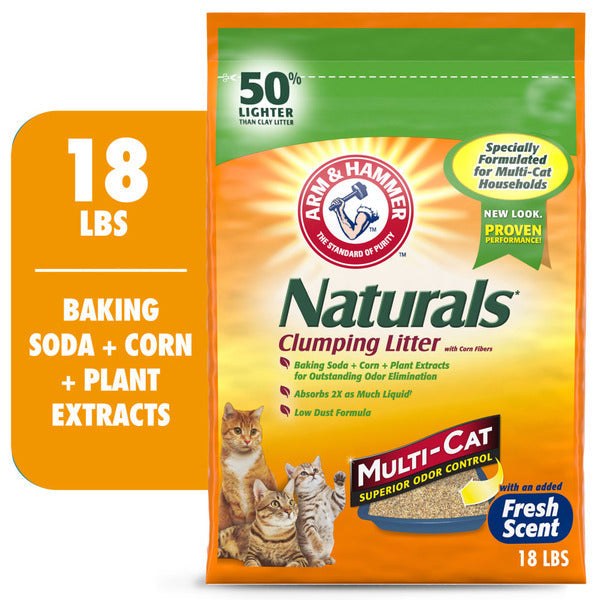 Arm & Hammer Naturals Clumping Litter - Cat - (Baking Soda + Corn) - (While Supplies Last)