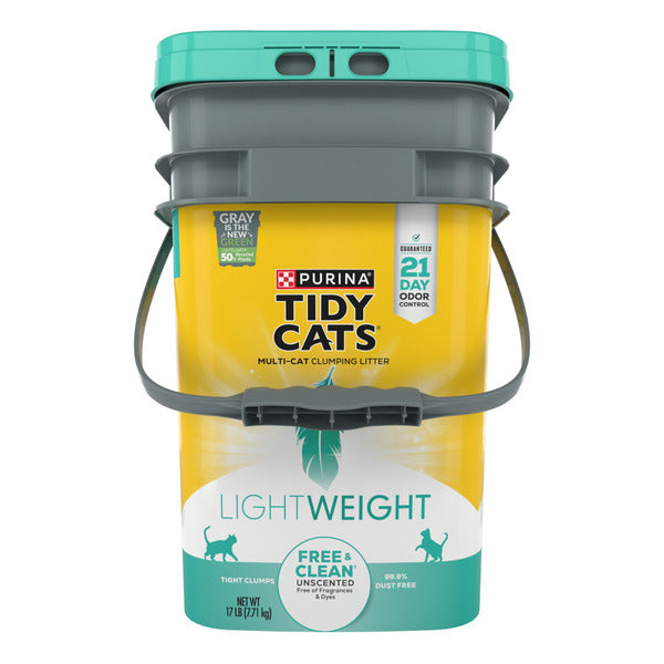 Low Dust, Clumping Litter, Lightweight Free & Clean Unscented - Multi Cats - (Purina Tidy Cat) - (While Supplies Last)
