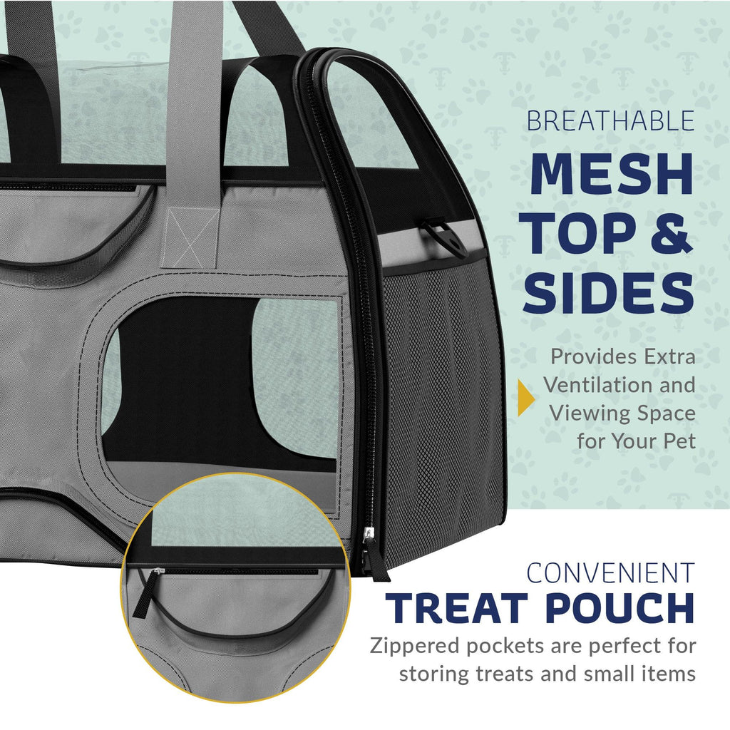 Airline Approved Luxury Pet Carrier with Removable Wheels and Telescopic Handle - Cat Dog - (8 Color Options) - (Katziela)