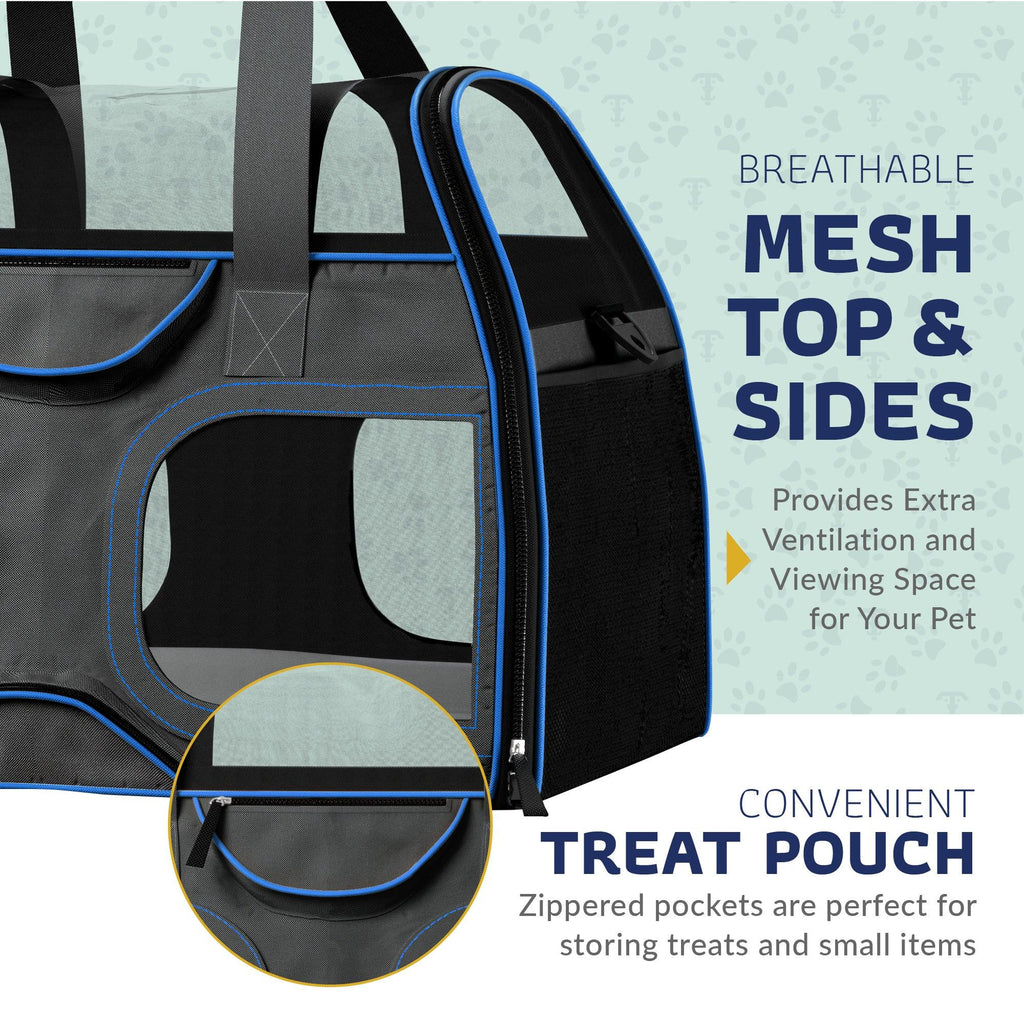 Airline Approved Luxury Pet Carrier with Removable Wheels and Telescopic Handle - Cat Dog - (8 Color Options) - (Katziela)