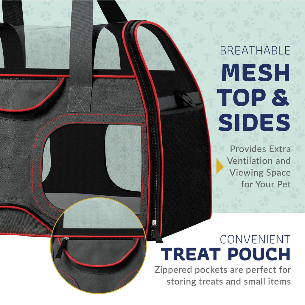 Airline Approved Luxury Pet Carrier with Removable Wheels and Telescopic Handle - Cat Dog - (8 Color Options) - (Katziela)