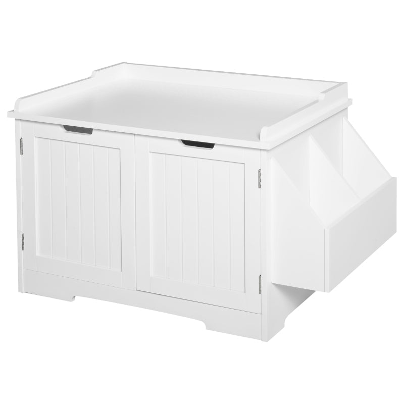 End Table and Litter Box Enclosure - Cat - (White, Brown) - (34.75" L x 19" W x 20.25" H - (While Supplies Last)