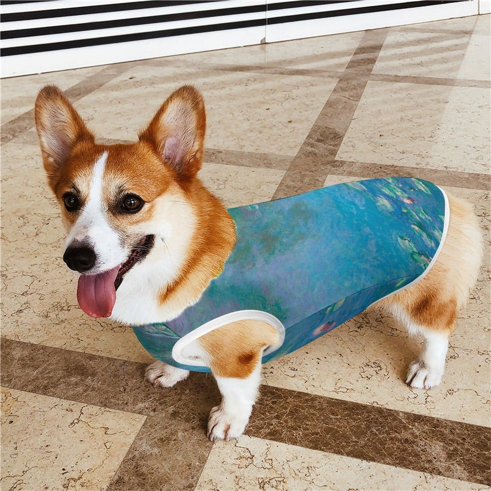 Monet's Water Lilies Vest - Dog Cat - (S-XXL) - (Blue)