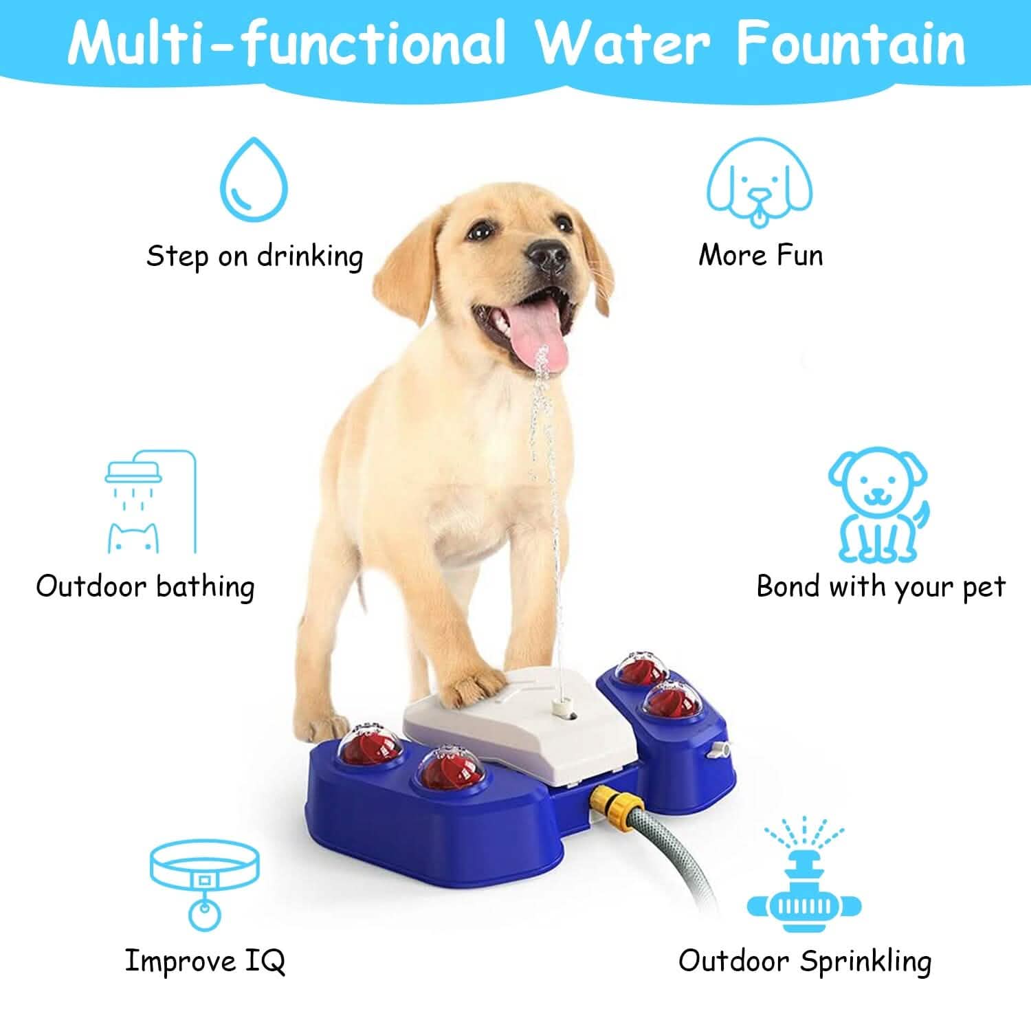 Multi-functional Automatic Water Sprinkler - Dog - (Blue, Yellow) - (While Supplies Last)
