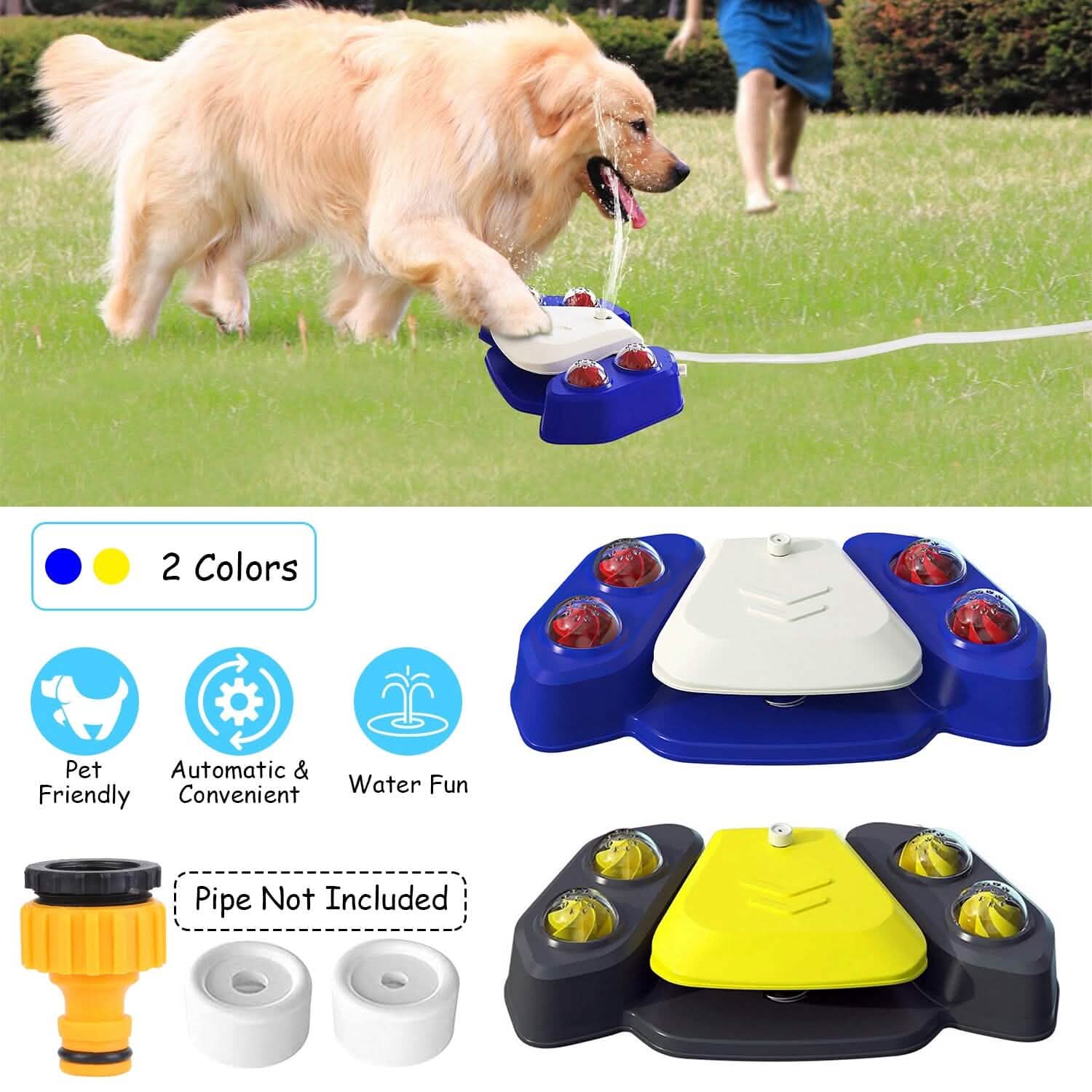 Multi-functional Automatic Water Sprinkler - Dog - (Blue, Yellow) - (While Supplies Last)