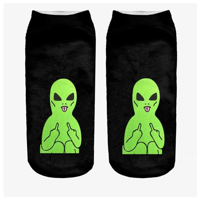 3D Cat Ankle Socks - (25 Style Options) - (4 Color Options) - One Size - Girls and Women