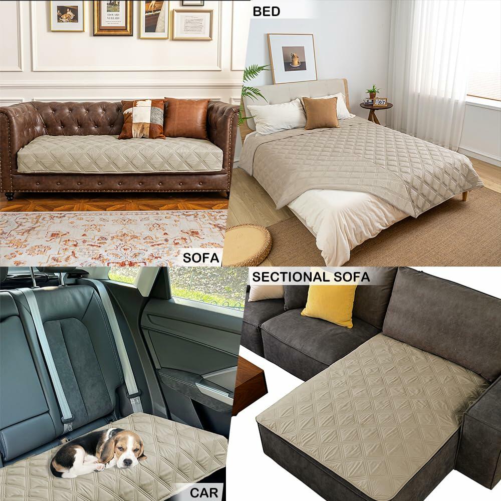 Pet Blanket - Dog  -  (Leakproof ) - (30x70 ) - (Reversible) - (Brown, Khaki )  -  (While Supplies Last)