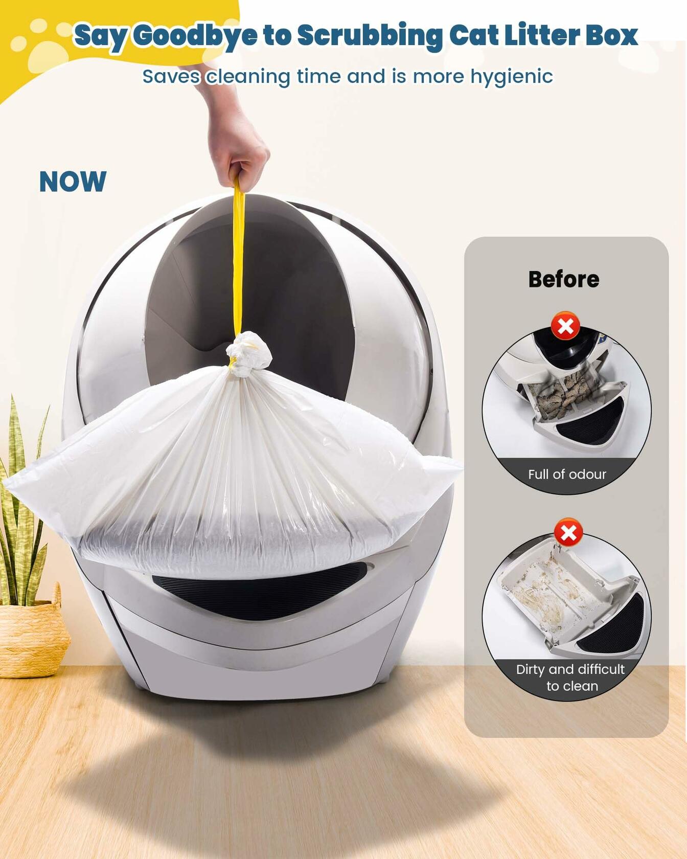 Litter Box Liners - Cat - (White) - (While Supplies Last)