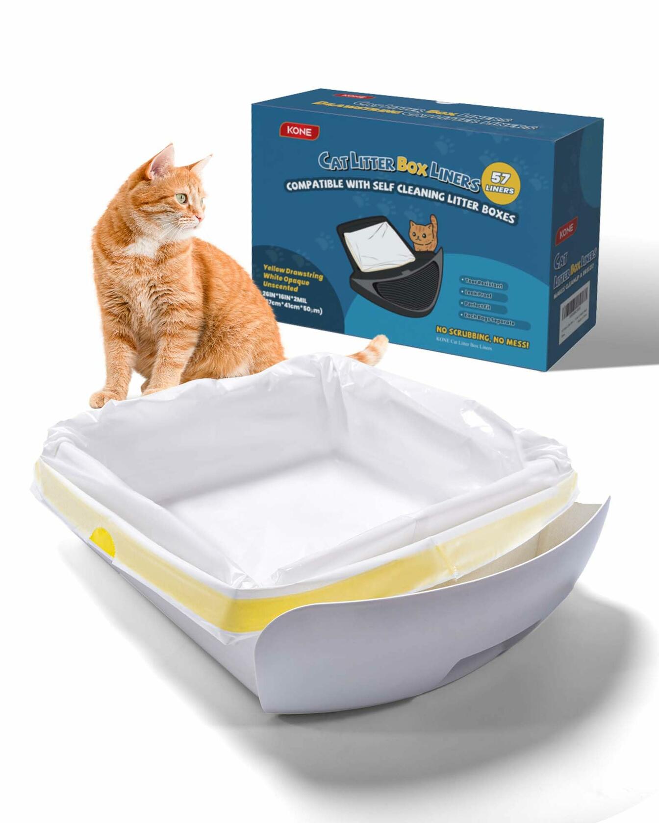 Litter Box Liners - Cat - (White) - (While Supplies Last)