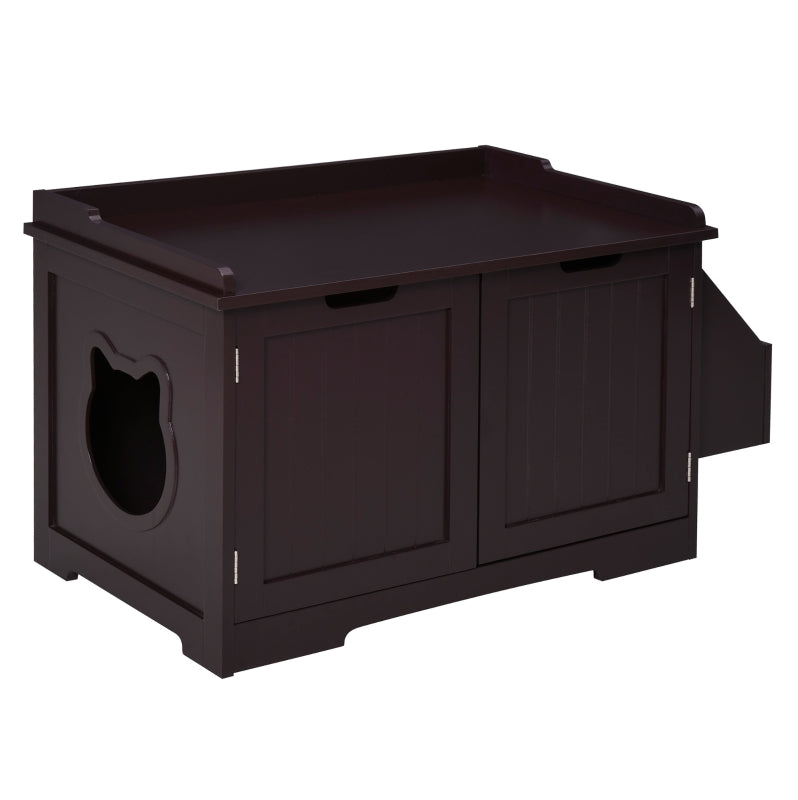 End Table and Litter Box Enclosure - Cat - (White, Brown) - (34.75" L x 19" W x 20.25" H - (While Supplies Last)