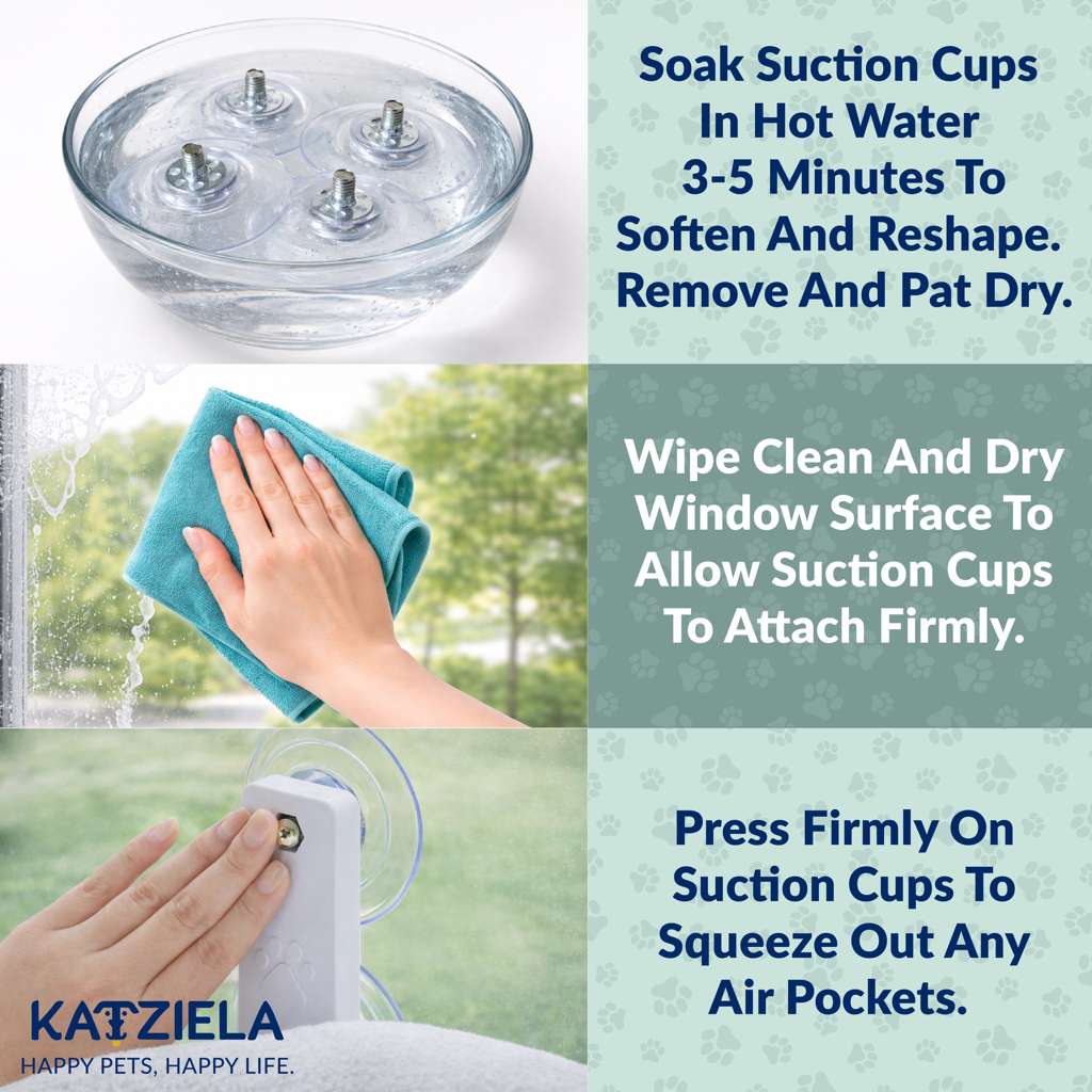 Katziela CloudPerch Window Hammock - Cat  - (Ultra-Strong Suction Cups) - (While Supplies Last)