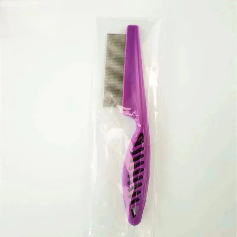 Grooming Comb - Dog Cat - (Flea and Shedding Tool) - (Detangles) - (S,M) - (6 Color Options) - (1 pc/2 pc Set)