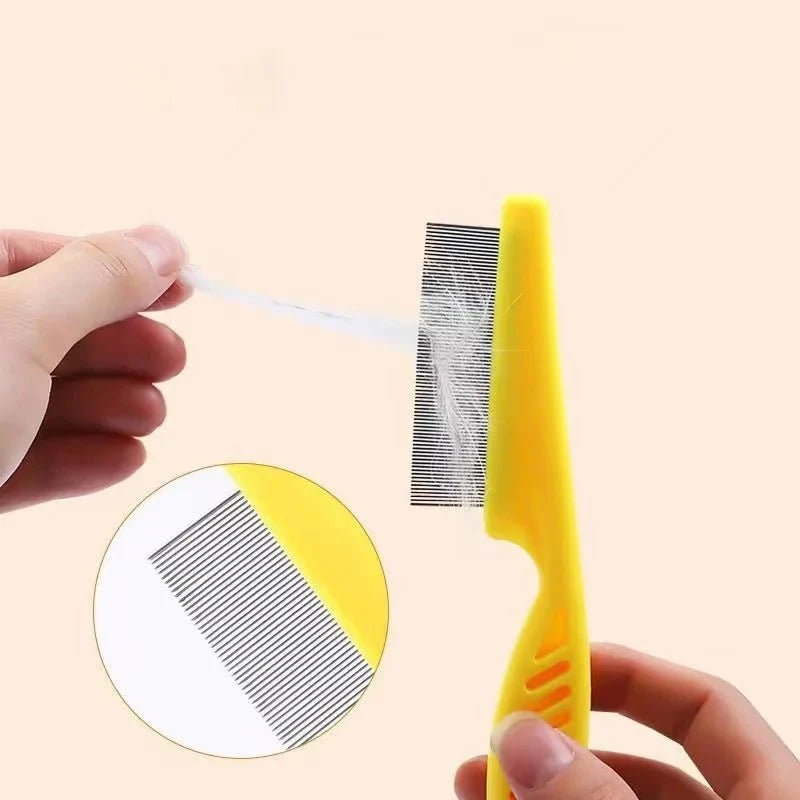 Grooming Comb - Dog Cat - (Flea and Shedding Tool) - (Detangles) - (S,M) - (6 Color Options) - (1 pc/2 pc Set)