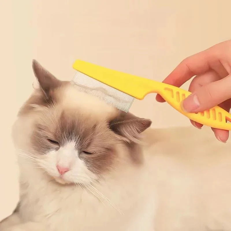 Grooming Comb - Dog Cat - (Flea and Shedding Tool) - (Detangles) - (S,M) - (6 Color Options) - (1 pc/2 pc Set)