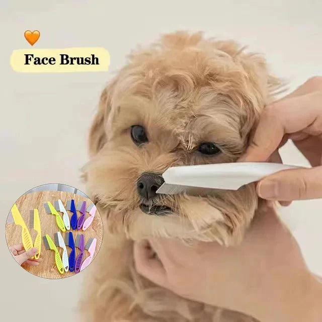 Grooming Comb - Dog Cat - (Flea and Shedding Tool) - (Detangles) - (S,M) - (6 Color Options) - (1 pc/2 pc Set)