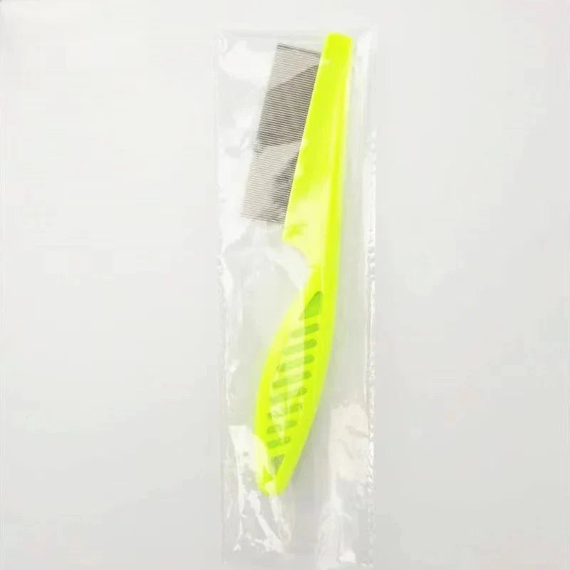 Grooming Comb - Dog Cat - (Flea and Shedding Tool) - (Detangles) - (S,M) - (6 Color Options) - (1 pc/2 pc Set)