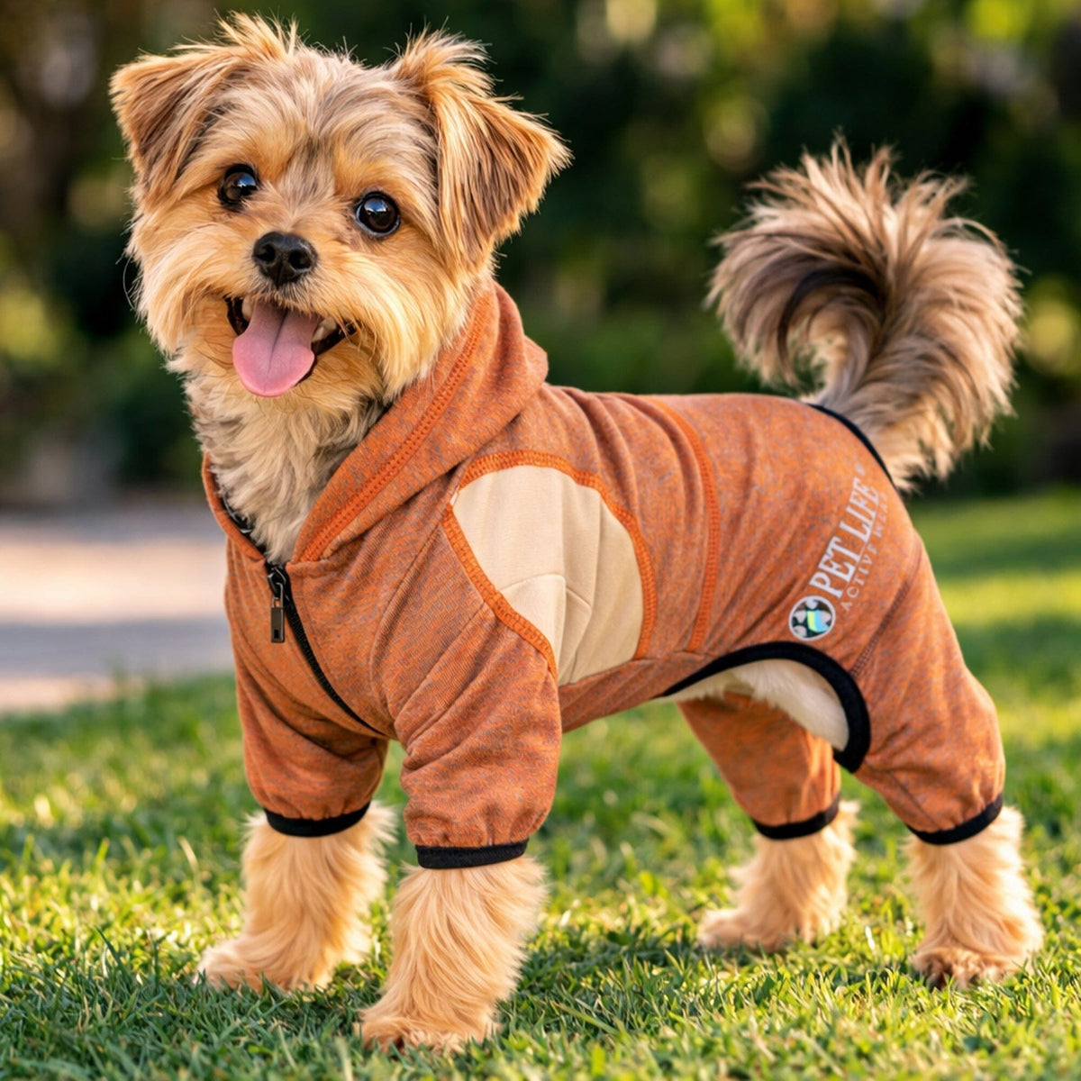 Full Body Hooded Yoga Sweater -  Dog  - (5 Colors/Sizes) - (Warm for Winter) -  (Pet Life®)