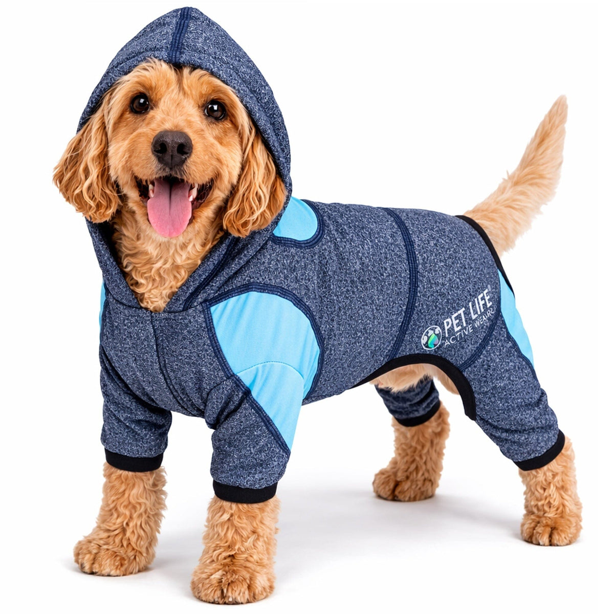 Full Body Hooded Yoga Sweater -  Dog  - (5 Colors/Sizes) - (Warm for Winter) -  (Pet Life®)