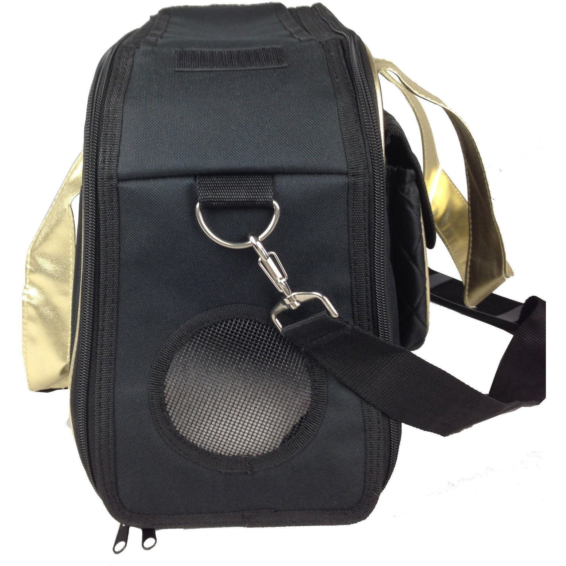 Airline Approved Mystique Pet Carrier Travel Bag - Dog - (Khaki, Black) - (Designer) - (Fashionable)