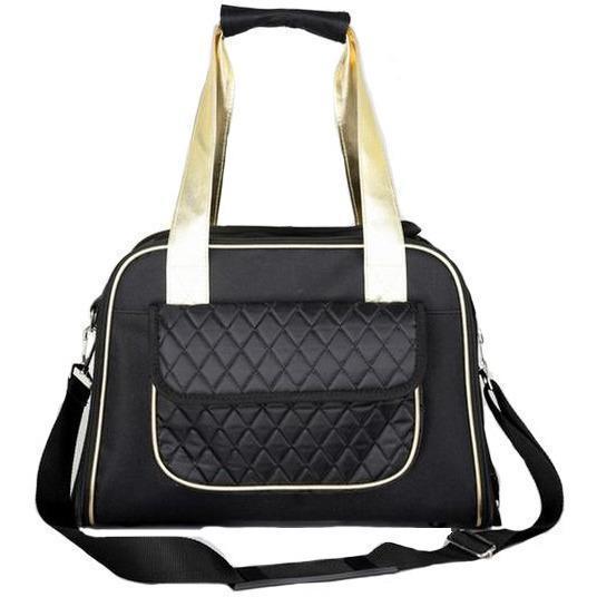 Airline Approved Mystique Pet Carrier Travel Bag - Dog - (Khaki, Black) - (Designer) - (Fashionable)