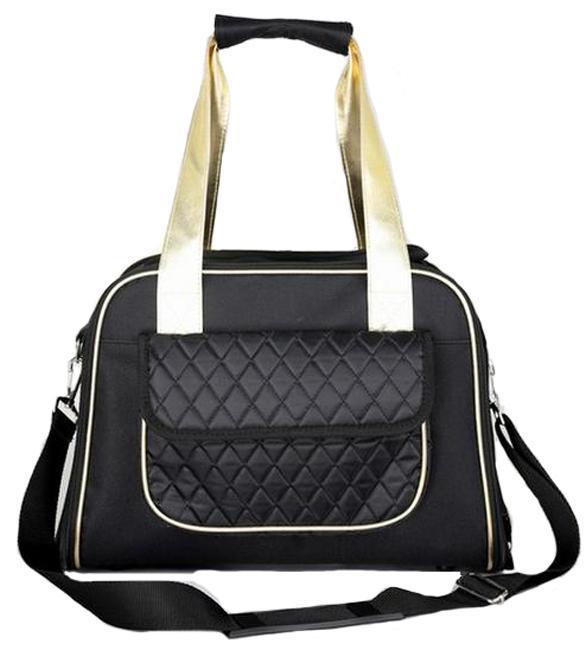 Airline Approved Mystique Pet Carrier Travel Bag - Dog - (Khaki, Black) - (Designer) - (Fashionable)