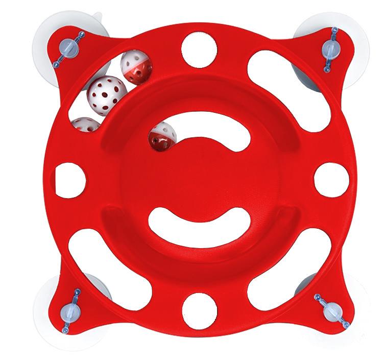 Interactive Suction Cup Kitty Toy - Cat - (Red, Black) - (While Supplies Last)