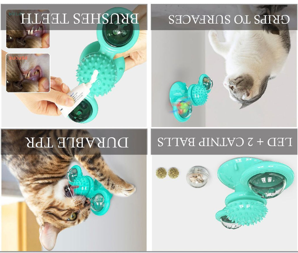 Pet Life ® 'Windmill' Rotating Suction Cup Spinning Toy - Cat - (3 Color Options) - (While Supplies Last)
