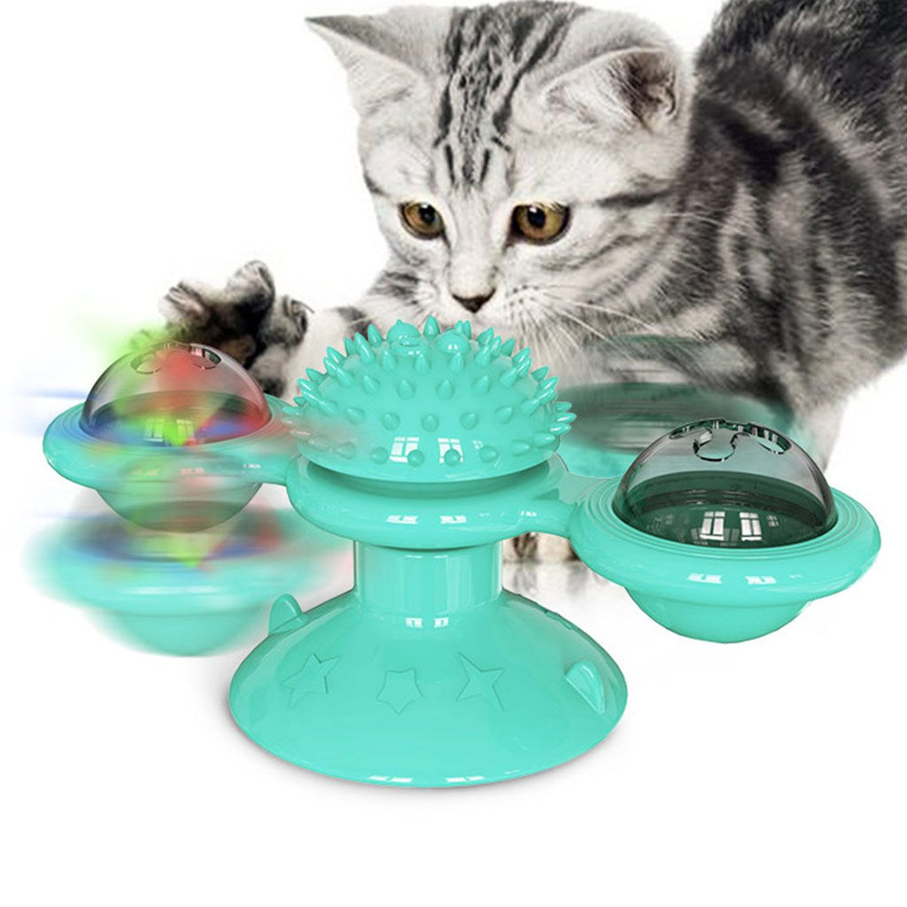Pet Life ® 'Windmill' Rotating Suction Cup Spinning Toy - Cat - (3 Color Options) - (While Supplies Last)