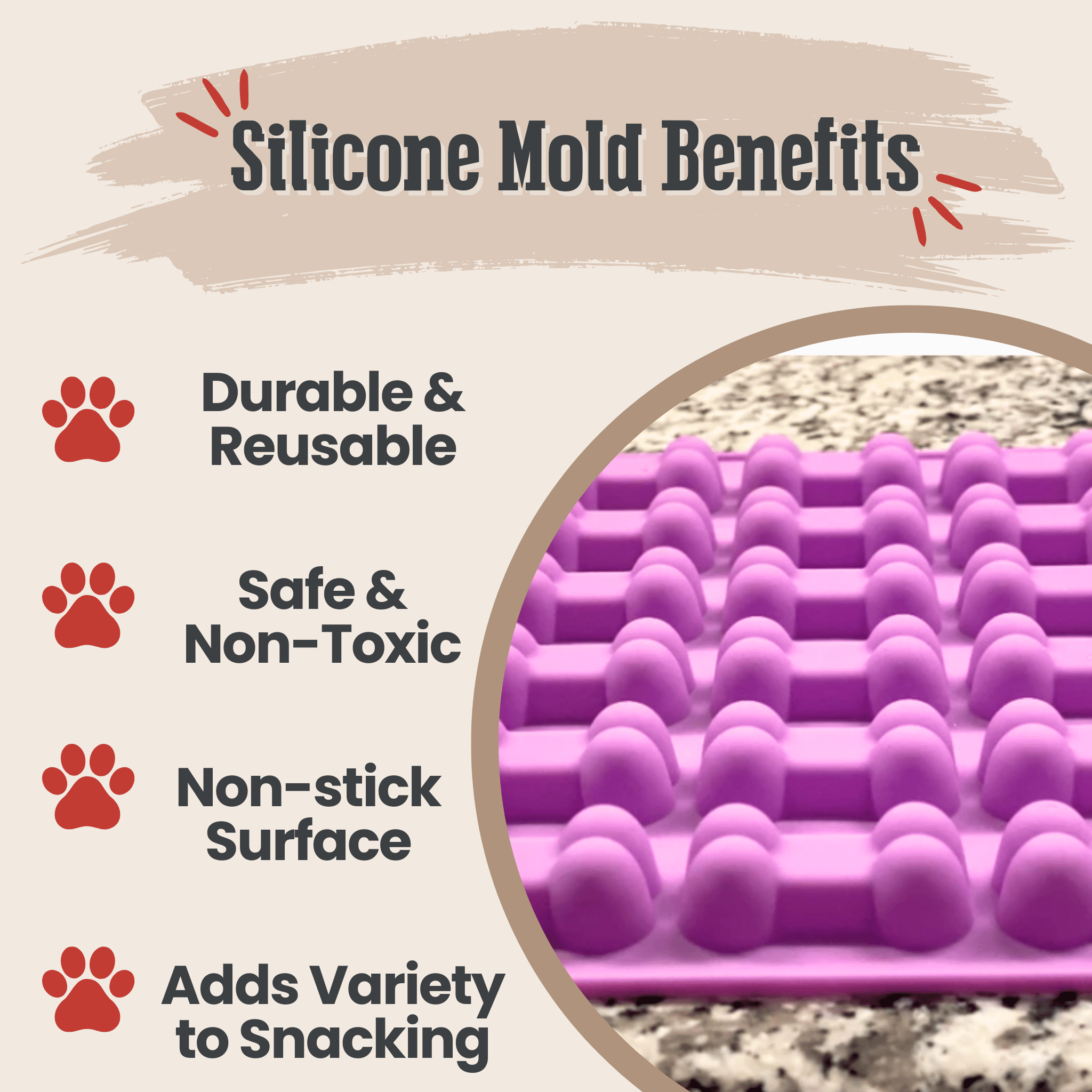 Pet Treat Molds - Dog - (4 Color/Style Options) - (While Supplies Last)