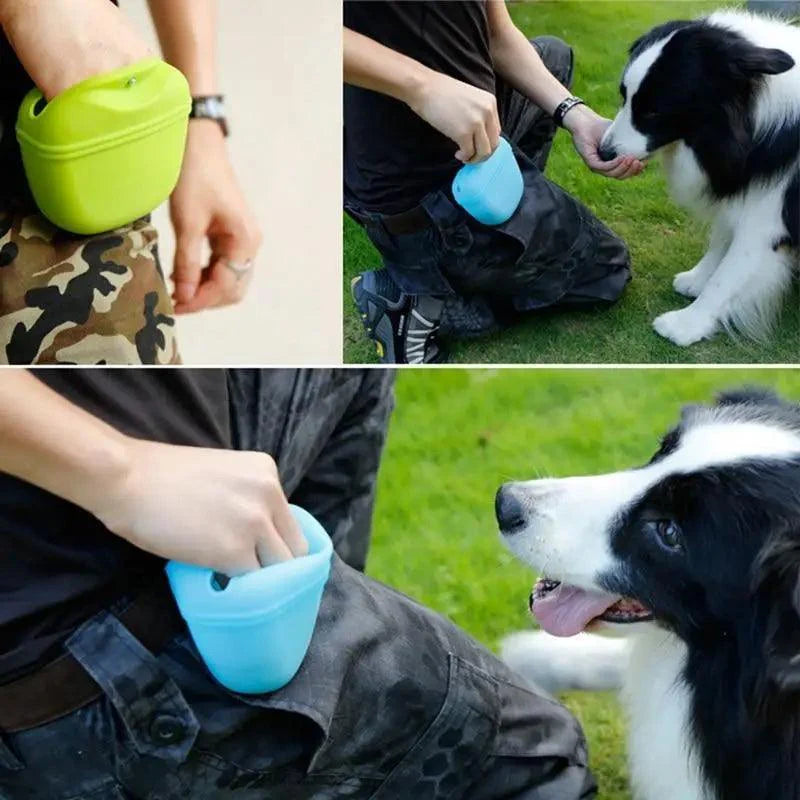 Portable Training Treat Pouch -  Dog - (2 Styles) - (10 Color Options)