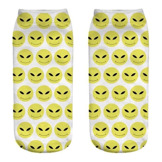 3D Cat Ankle Socks - (25 Style Options) - (4 Color Options) - One Size - Girls and Women