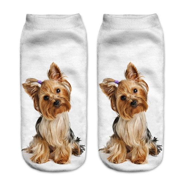 3D Cat Ankle Socks - (25 Style Options) - (4 Color Options) - One Size - Girls and Women