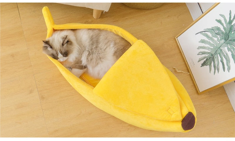 Cozy Banana Bed - Dog Cat - (S-XL) - (6 Color Options)