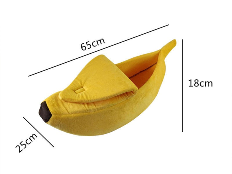 Cozy Banana Bed - Dog Cat - (S-XL) - (6 Color Options)