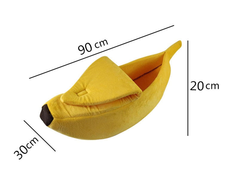 Cozy Banana Bed - Dog Cat - (S-XL) - (6 Color Options)