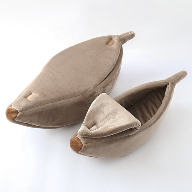 Cozy Banana Bed - Dog Cat - (S-XL) - (6 Color Options)