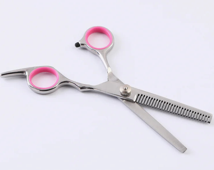 Grooming Scissors Kit -  Dog - (Stainless Straight) - (Curved Thinning Shears) - (While Supplies Last)
