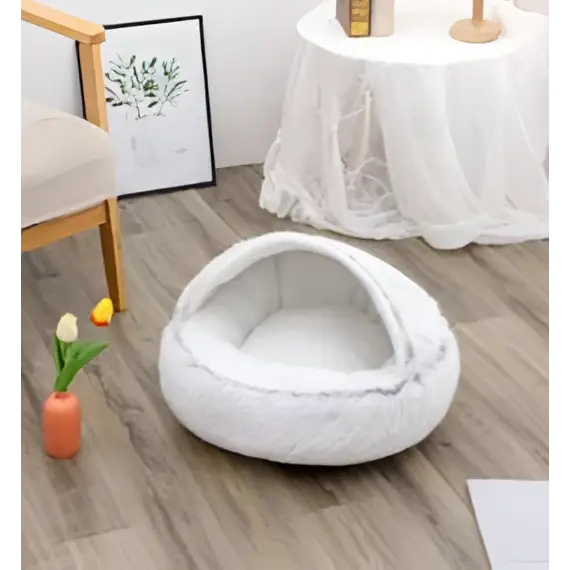 Pink Round Plush Pocket Bed -  Cat  - (5 Color/Style Options) - (Size: 40cm, 50cm, 65cm, height 2cm