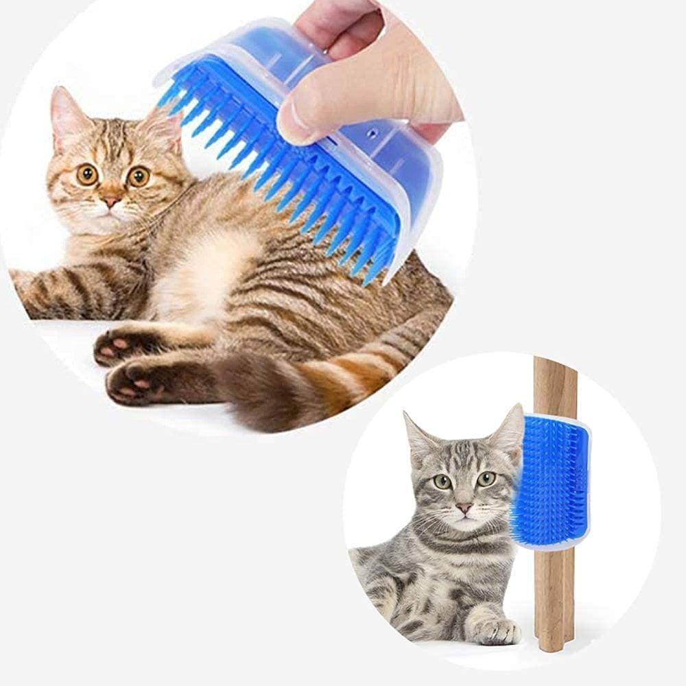 Self Groomer Brush and Massager - Cat - 4 Color Options)