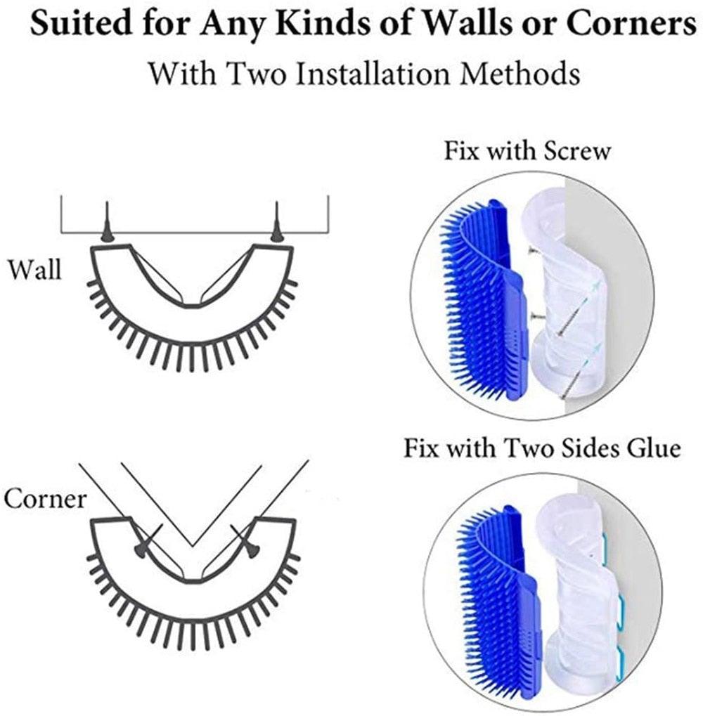 Self Groomer Brush and Massager - Cat - 4 Color Options)