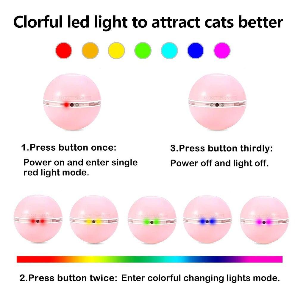 Interactive Colorful Smart Toy Ball - Cat - (4 Color Options) - (While Supplies Last)