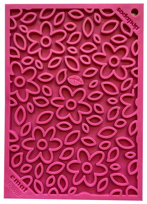 Anxious Dog: Try this Relief Enrichment Lick Mat (Flower Power) (Pink)