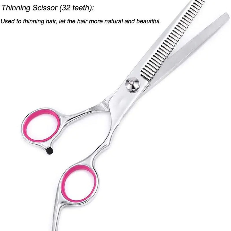 Grooming Scissors Kit -  Dog - (Stainless Straight) - (Curved Thinning Shears) - (While Supplies Last)