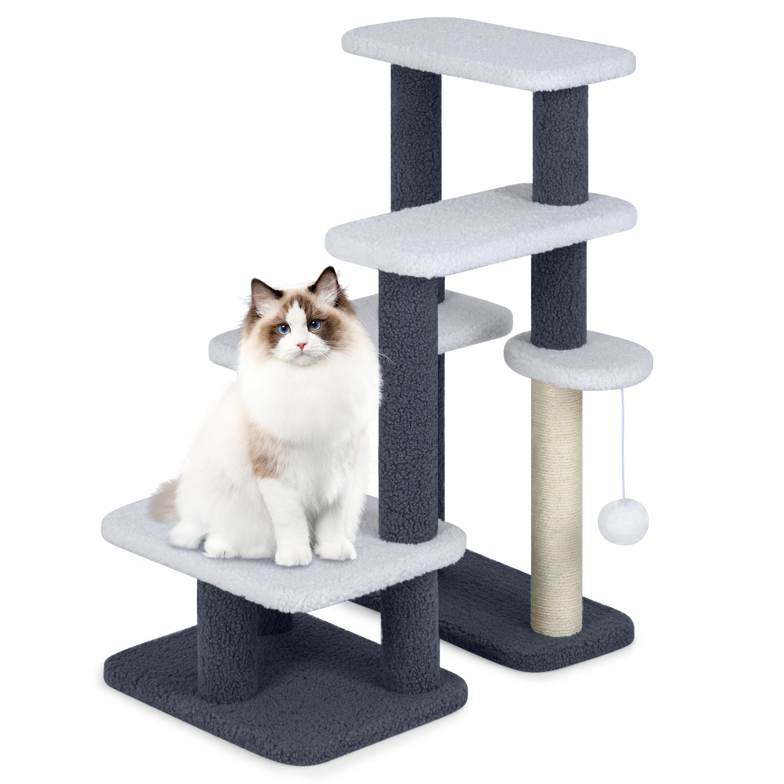 2-in-1 Cat Stairs and Cat Tree Tower ...