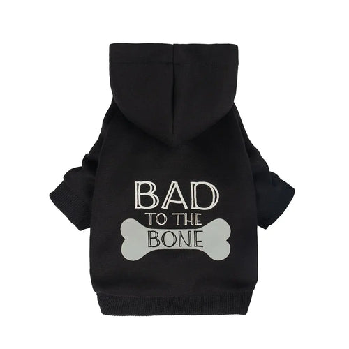 "Bad to the Bone" Hoodie - Dog Cat - (Grey) - ( XXL)